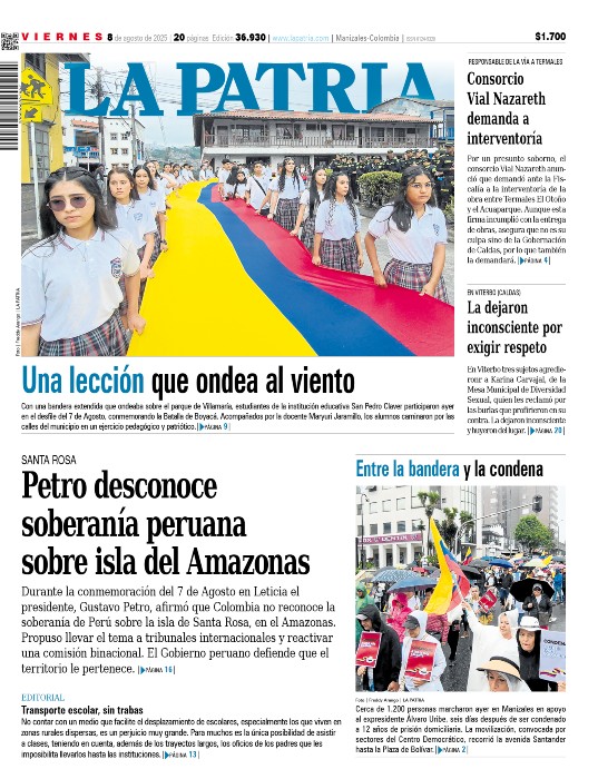 Portada 8 de agosto del 2025