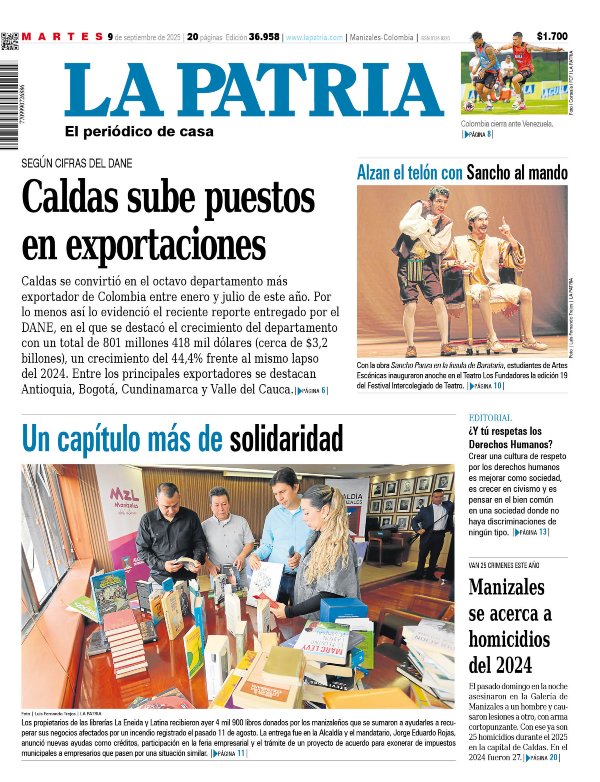 Portada 9 de septiembre del 2025