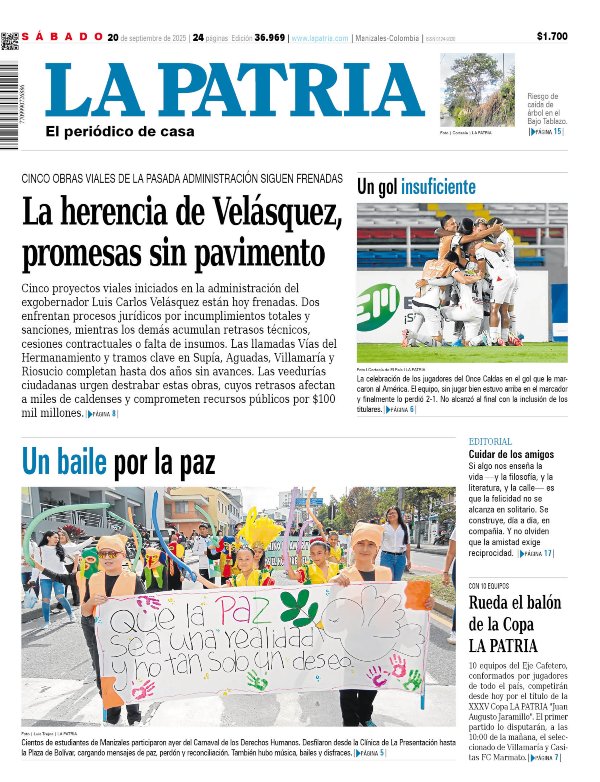 Portada 20 de septiembre del 2025