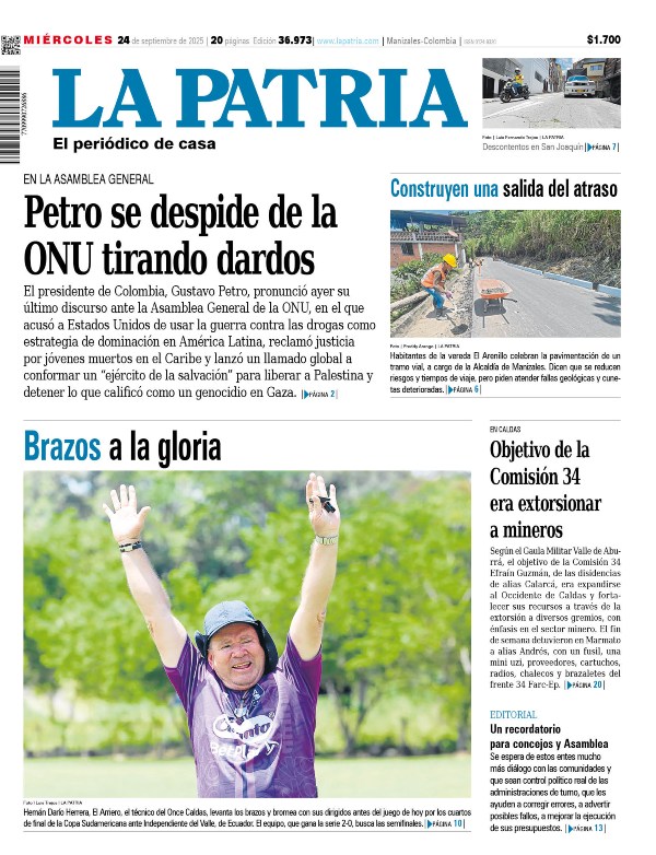 Portada 24 de septiembre del 2025