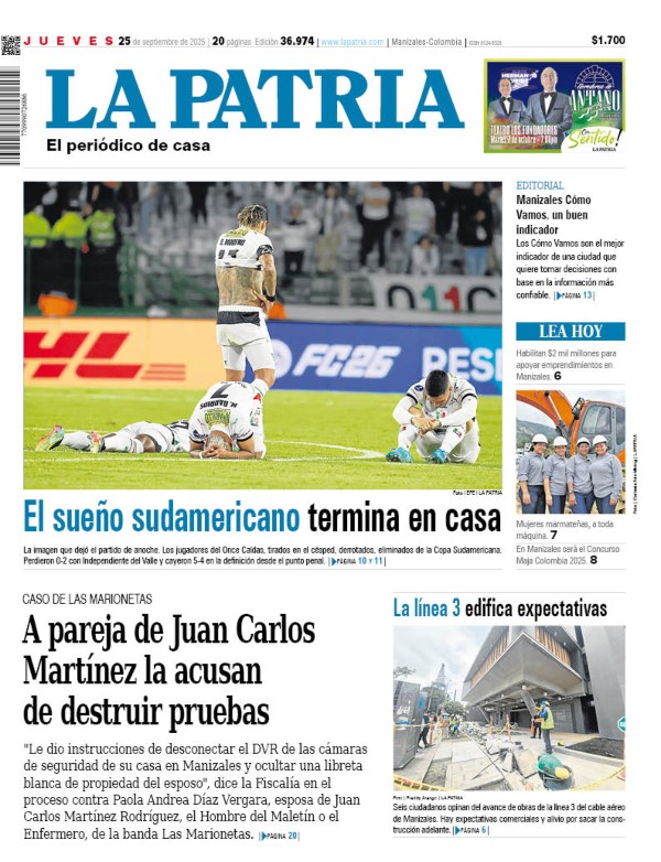 Portada 25 de septiembre del 2025