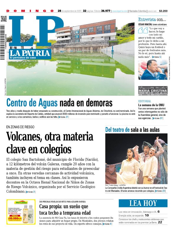 Portada 28 de septiembre del 2025