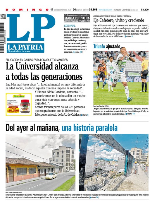 Portada 14 de septiembre del 2025