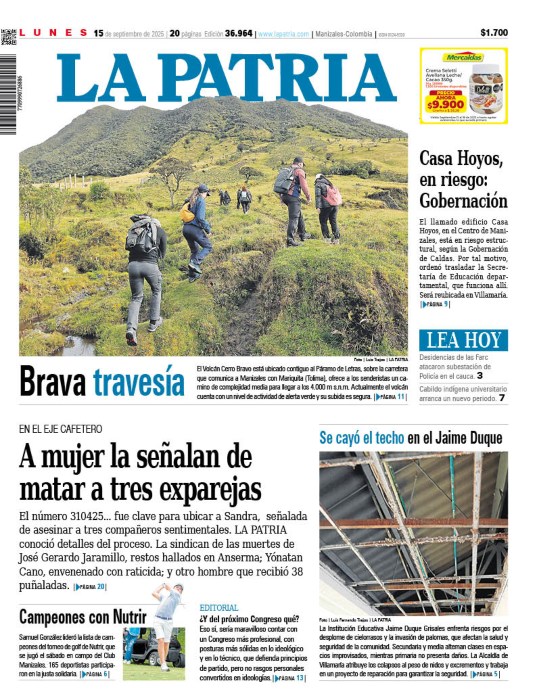 Portada 15 de septiembre del 2025