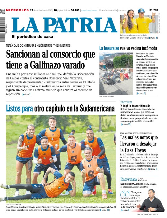 Portada 17 de septiembre del 2025