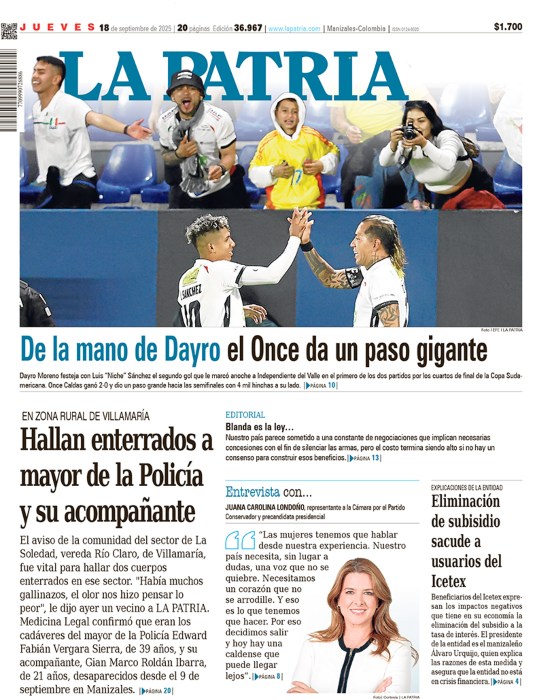 Portada 18 de septiembre del 2025