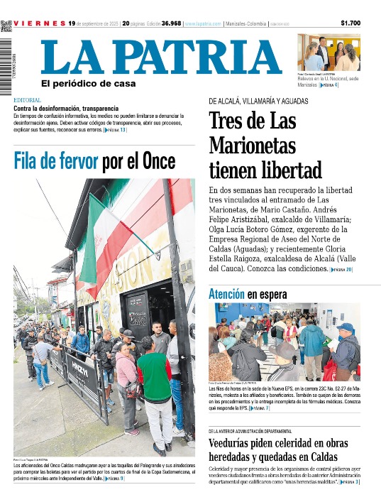 Portada 19 de septiembre del 2025