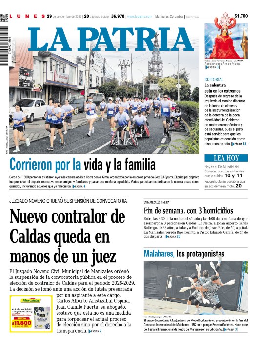 Portada 29 de septiembre del 2025