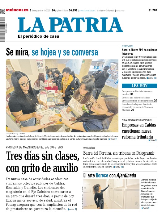 Portada 3 de septiembre del 2025