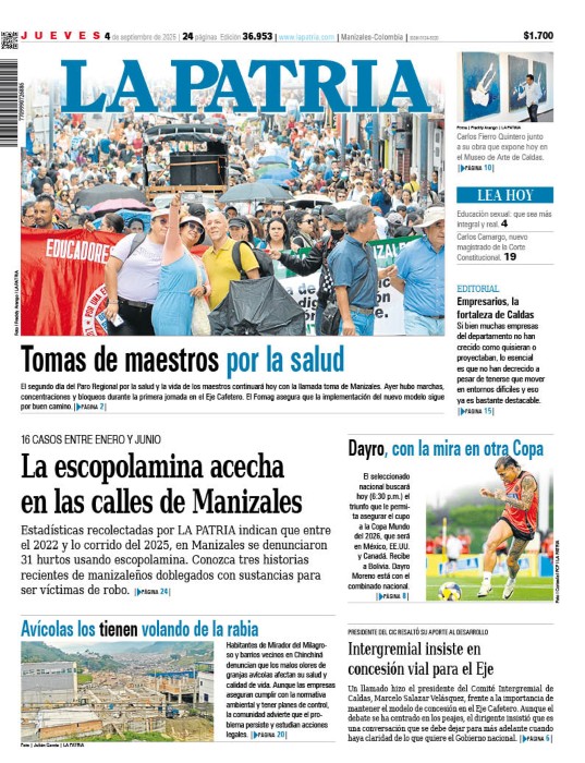 Portada 4 de septiembre del 2025