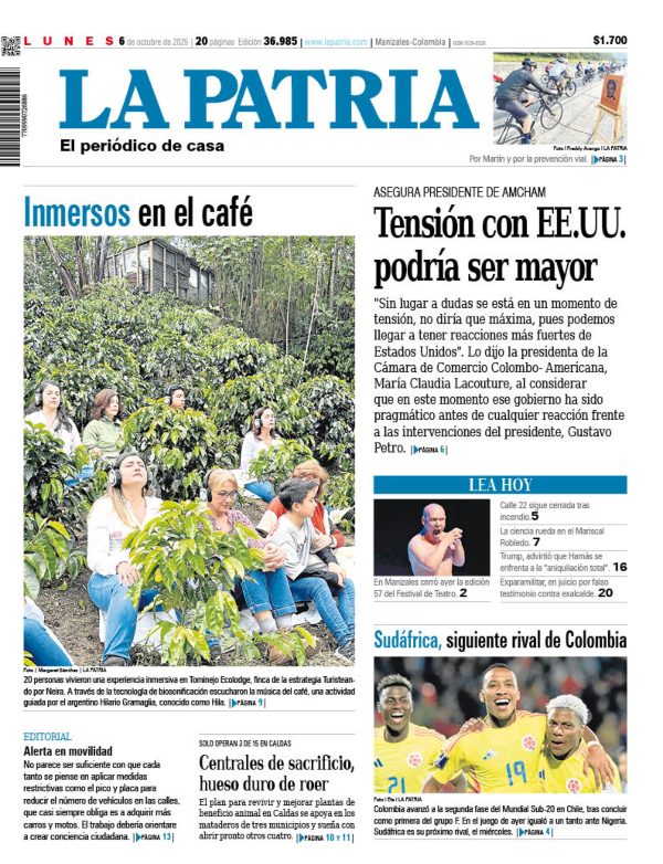 Portada 6 de octubre del 2025