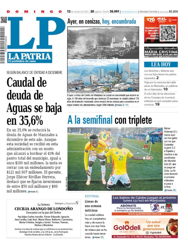 Portada 12 de octubre del 2025