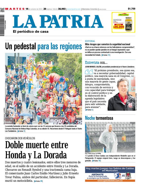 Portada 14 de octubre del 2025