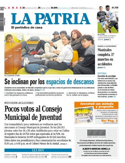 Portada 20 de octubre del 2025