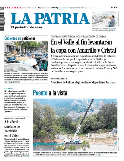 Portada 31 de octubre del 2025