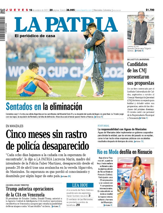 Portada 16 de octubre del 2025