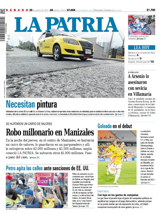 Portada 25 de octubre del 2025