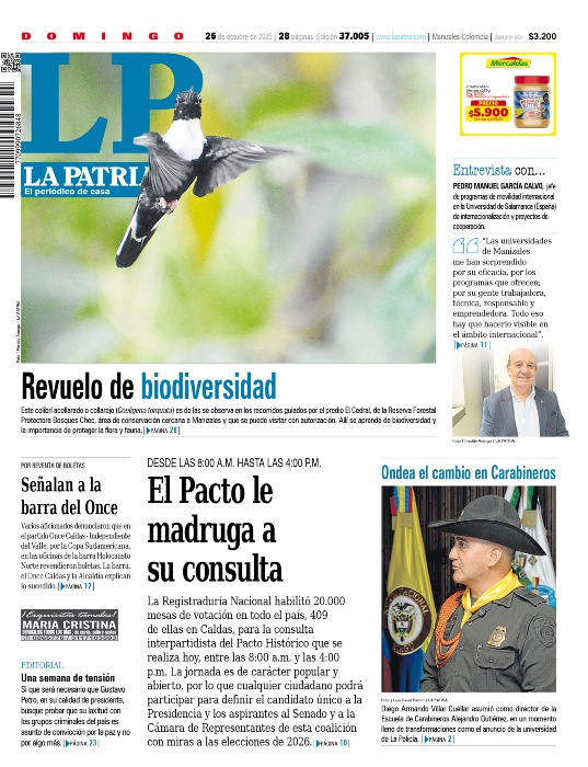 Portada 26 de octubre del 2025