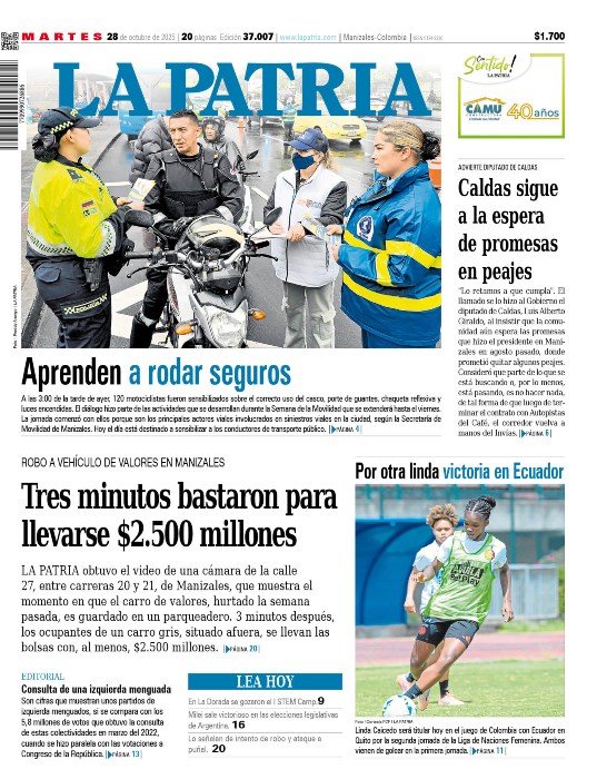 Portada 28 de octubre del 2025