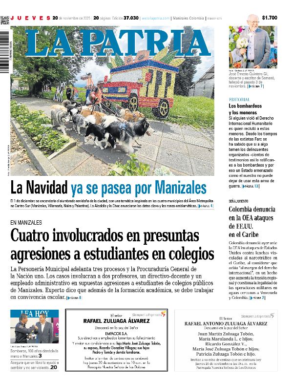 Portada 20 de noviembre del 2025