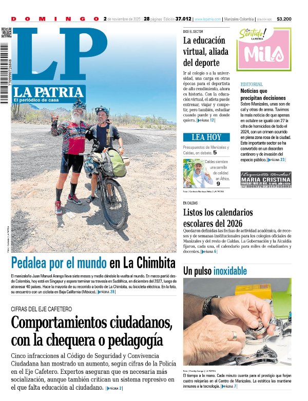 Portada 2 de noviembre del 2025