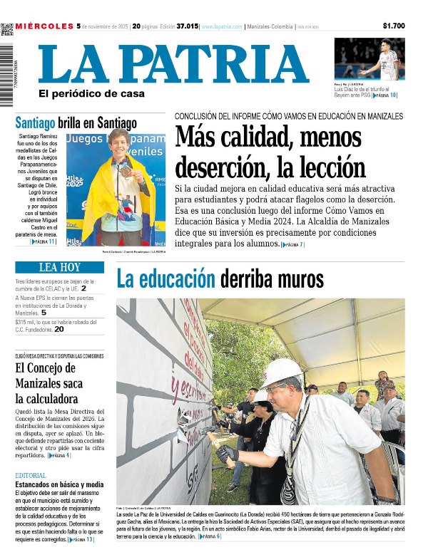 Portada 5 de noviembre del 2025