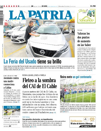 Portada 8 de noviembre del 2025