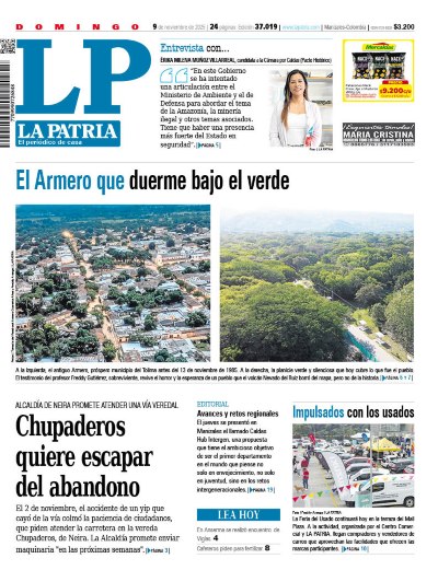 Portada 9 de noviembre del 2025