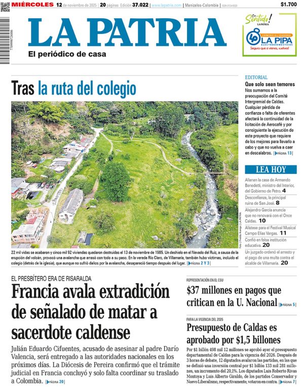 Portada 12 de noviembre del 2025