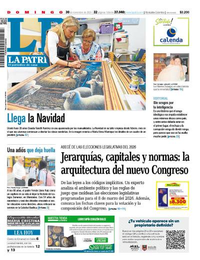 Portada 30 de noviembre del 2025