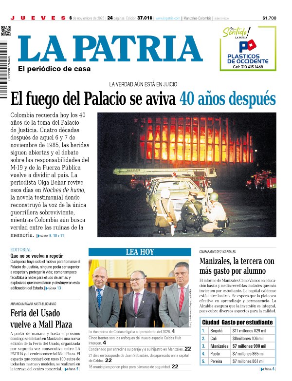 Portada 6 de noviembre del 2025