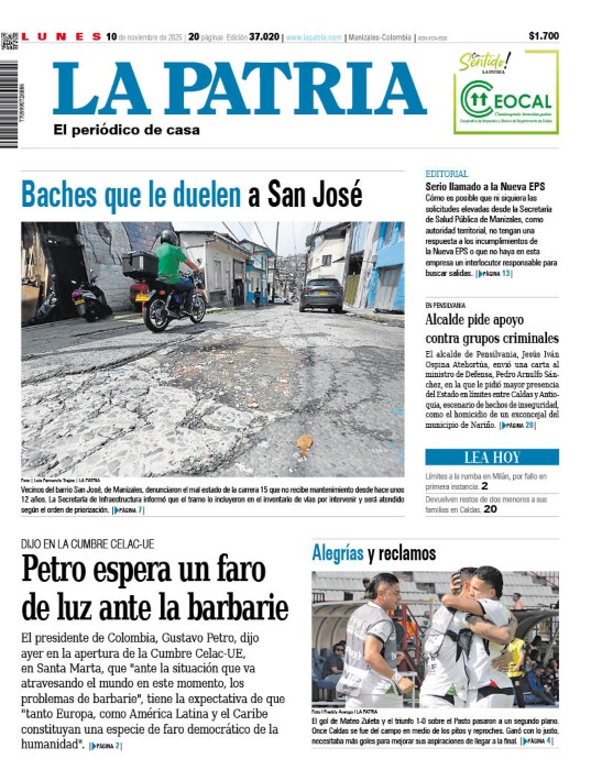 Portada 10 de noviembre del 2025