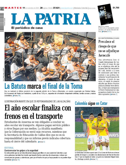 Portada 11 de noviembre del 2025