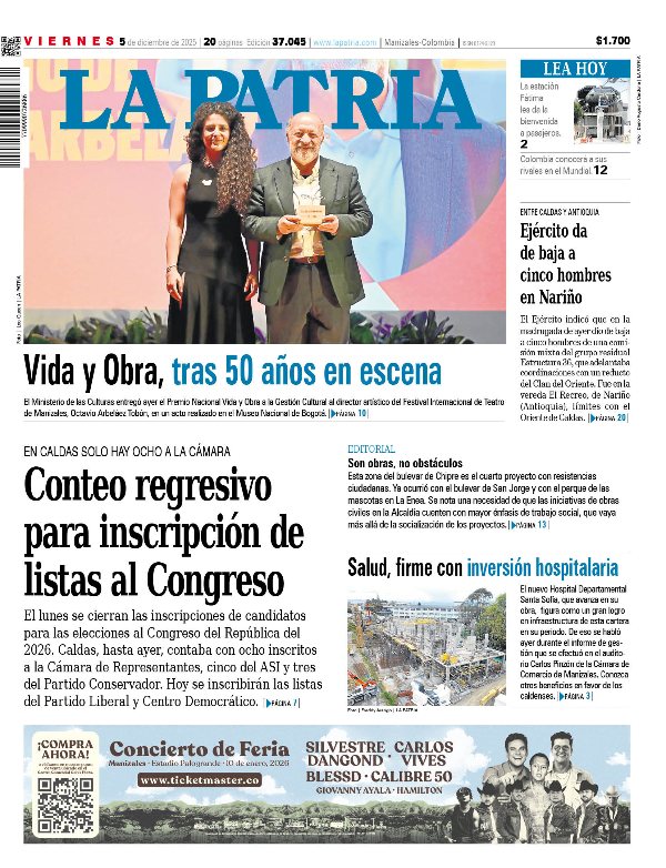 Portada 5 de diciembre del 2025