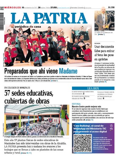 Portada 10 de diciembre del 2025