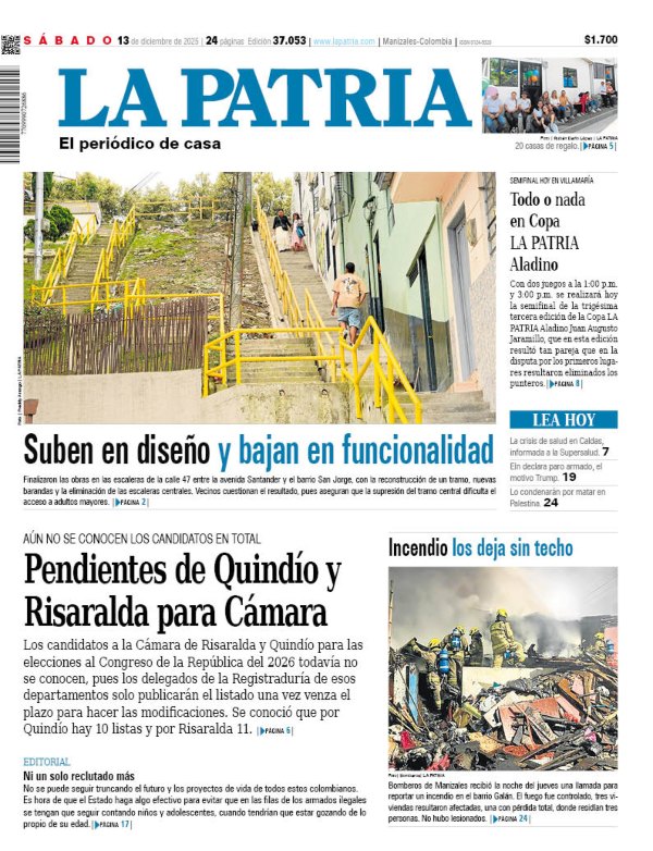 Portada 13 de diciembre del 2025