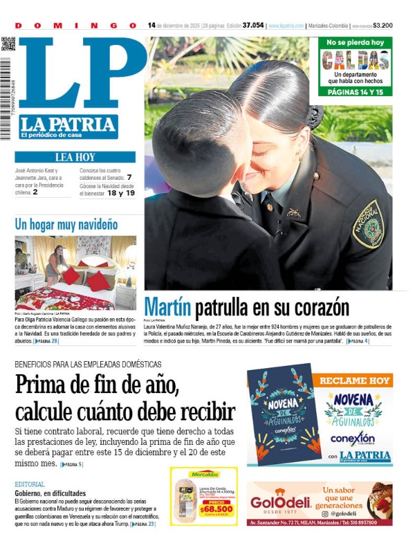 Portada 14 de diciembre del 2025