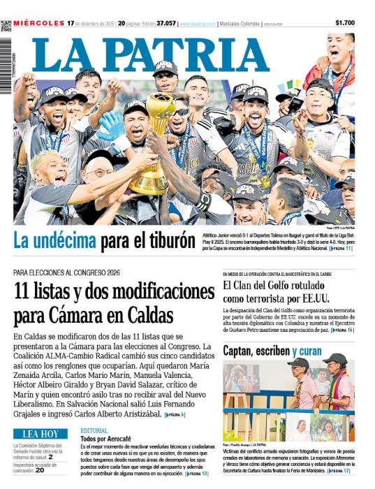 Portada 17 de diciembre del 2025