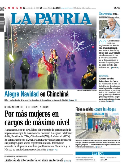 Portada 22 de diciembre del 2025