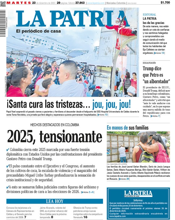 Portada 23 de diciembre del 2025