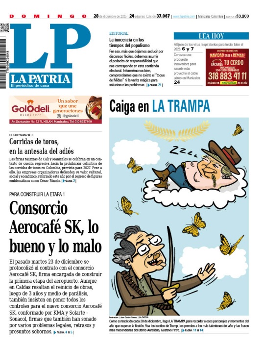 Portada 28 de diciembre del 2025