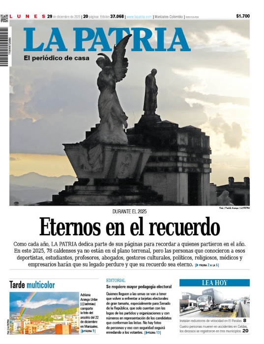 Portada 29 de diciembre del 2025