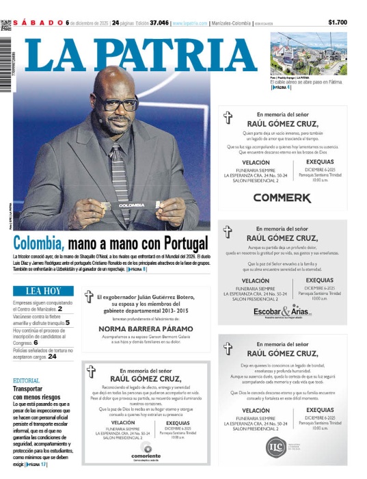 Portada 6 de noviembre del 2025