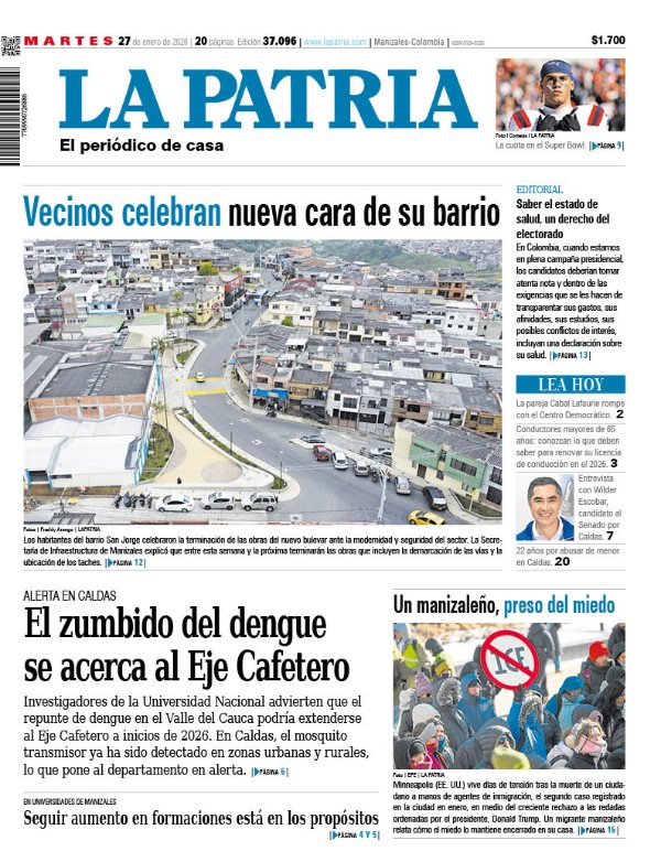 Portada 27 de enero del 2026