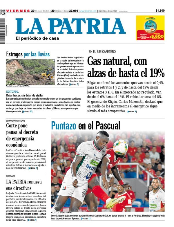 Portada 30 de enero del 2026