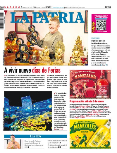 Portada 3 de enero el 2026