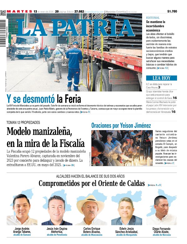 Portada 13 de enero del 2026