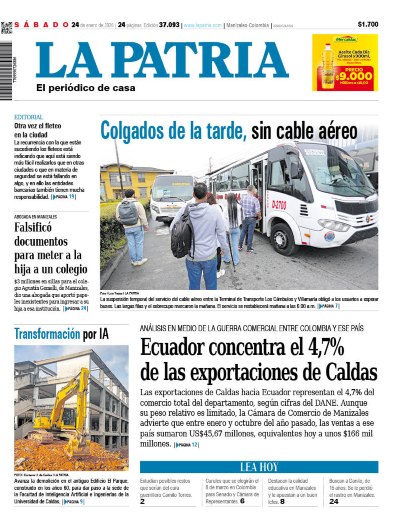Portada 24 de enero del 2026