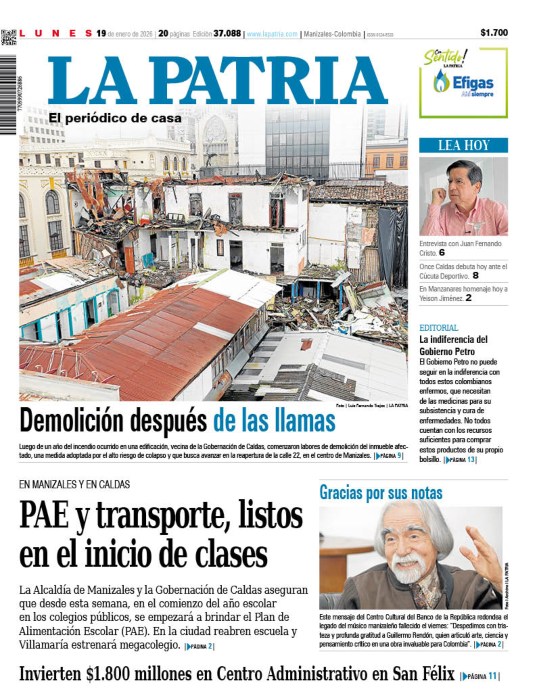 Portada 19 de enero del 2026
