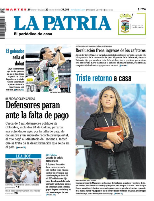 Portada 20 de enero del 2026